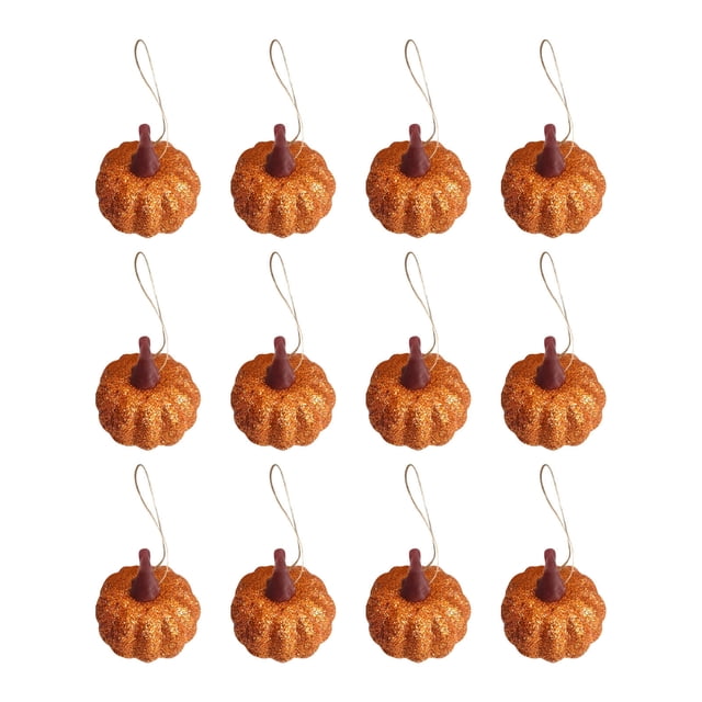 Mom's Best 12 colgantes de calabaza con purpurina para Halloween