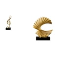 thumbnail image 1 of Escultura De Resina Con Forma De Onda Musical, Figura Creativa, Adorno De Mesa, Centro De Mesa Abstracto Para Escritorio, Dormitorio, Sala De Estar, Chimenea, Regalo De Inauguración De La Casa, 1 of 8