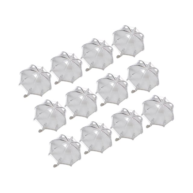 ZheElen 12 Pcs Boîtes à Bonbons Créatives en Forme de Parapluie pour Fêtes d'Halloween Blanches