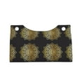 thumbnail image 4 of Lsque Gold Mandala Printed Long Tissue Box Cover Holder, Facial Paper Organizer Dispenser,Triangle with Bottom Belt, PVC Leather Decorative Organizer, 4 of 9