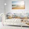 thumbnail image 3 of Designart Wide Seashore with Crystal Waters - Modern Beach Throw Pillow - 12x20, 3 of 5