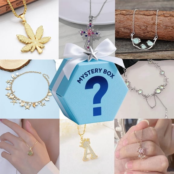 Women Collectible Pendant Necklace Blind Box 8 Random Surprise Styles