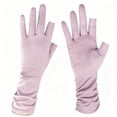 thumbnail image 4 of Ticikt Women MidâLength Sun Protection Gloves, Breathable Thin Nonâ Gloves for Driving Cycling,Light Purple, 4 of 4