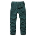 thumbnail image 2 of DODADAWANJ Men's Construction Cargo Pants with Zipper Multi Pockets Straight Leg Expandable Waist Tactical Pants Big and Tall Open Buttom Sport Pants for Outdoor Camping Workout, 2 of 8