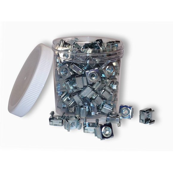 RackGold Zinc 10-32 Cage Nuts 100 Pack - USA Made