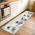 thumbnail image 3 of Teal Spring Floral Kitchen Runner Rug 2x6 Washable Runners for Hallway Non Slip Vintage Botanical Summer Flowers Large Area Rug Indoor Floor Carpet for Bathroom Laundry Entryway Bedroom Living Room, 3 of 7