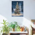 thumbnail image 5 of Fenyluxe Christmas Tree Church Snow Canvas Print Home Decoration Wall Art for Living Room Bathroom Bedroom Office 12x16in, 5 of 5
