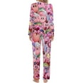 thumbnail image 2 of Kirby Cartoon Poster Womens Pajama Set Loungewear Cozy Soft House Wear Sets Long Sleeve Round Neck T Shirt Top Bottom Pants Sleepwear, 2 of 9