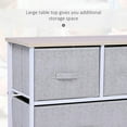 thumbnail image 3 of Spaco 40" L 5-Drawer Horizontal Storage Cube Dresser, Bedroom Organizer, Dresser with Fabric Bins for Livingroom, Light Gray, 3 of 9