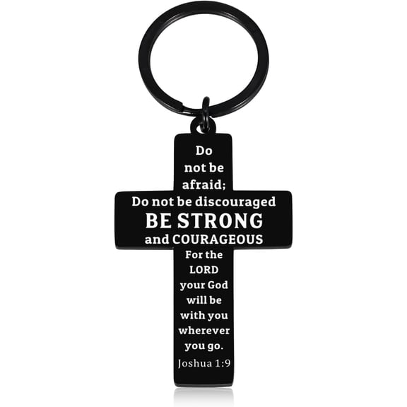 Christian Cross Keychain Gifts for Women Men Adults, Religious Bible Verse Key chain, Faith Based Keyring for Boys Girls Kids, Easter Basket Stuffers for Teen Boys, Confirmation Easter Gifts