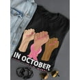 thumbnail image 3 of In October, We Wear Pink T-Shirt Women -Smartprints Designs, Female Small, 3 of 4