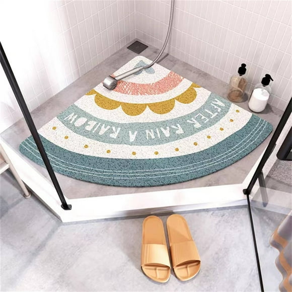 Bathroom Products Shower Nozzle Corner Shower Mat Non Slip Bath Mat Pvc Loofah Shower Floor Mats for Showers Bathmat with Drain Holes Anti Slip Shower Mat for Bathroom Floor Tub Elderly