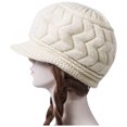 thumbnail image 2 of OJSFQUFP Womens Winter Hat Warm Knitted Slouchy Wool Hats Cap with Visor, 2 of 5
