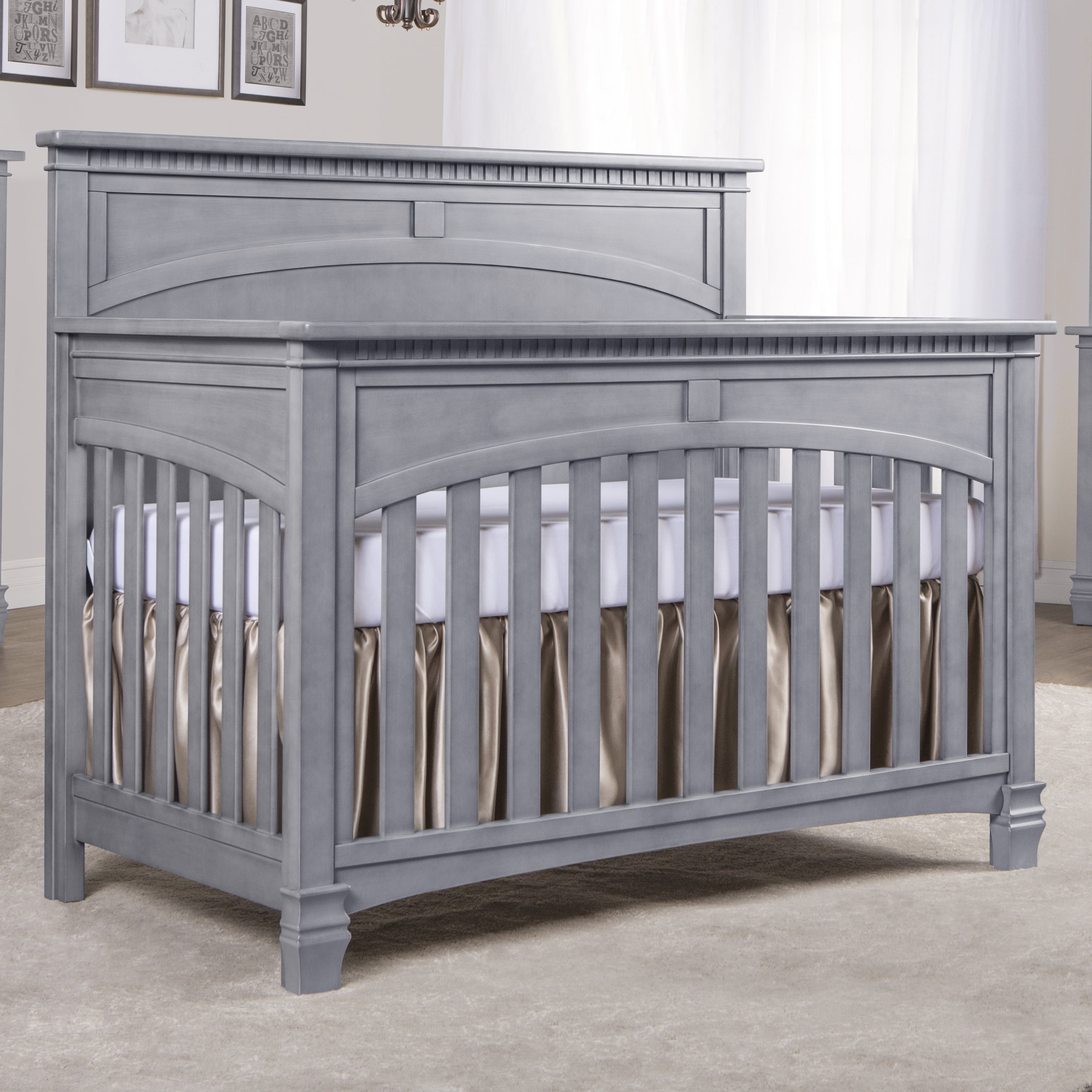 Evolur Nursery Essentials Bundle of Santa Fe 5-in-1 Convertible Crib, Santa Fe Double Dresser & Raleigh Basic Glider, with a Premium Dream On Me Crib Mattress