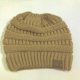 thumbnail image 1 of CC Letter Ponytail Cap Gorro de punto para damas (marrón), 1 of 2