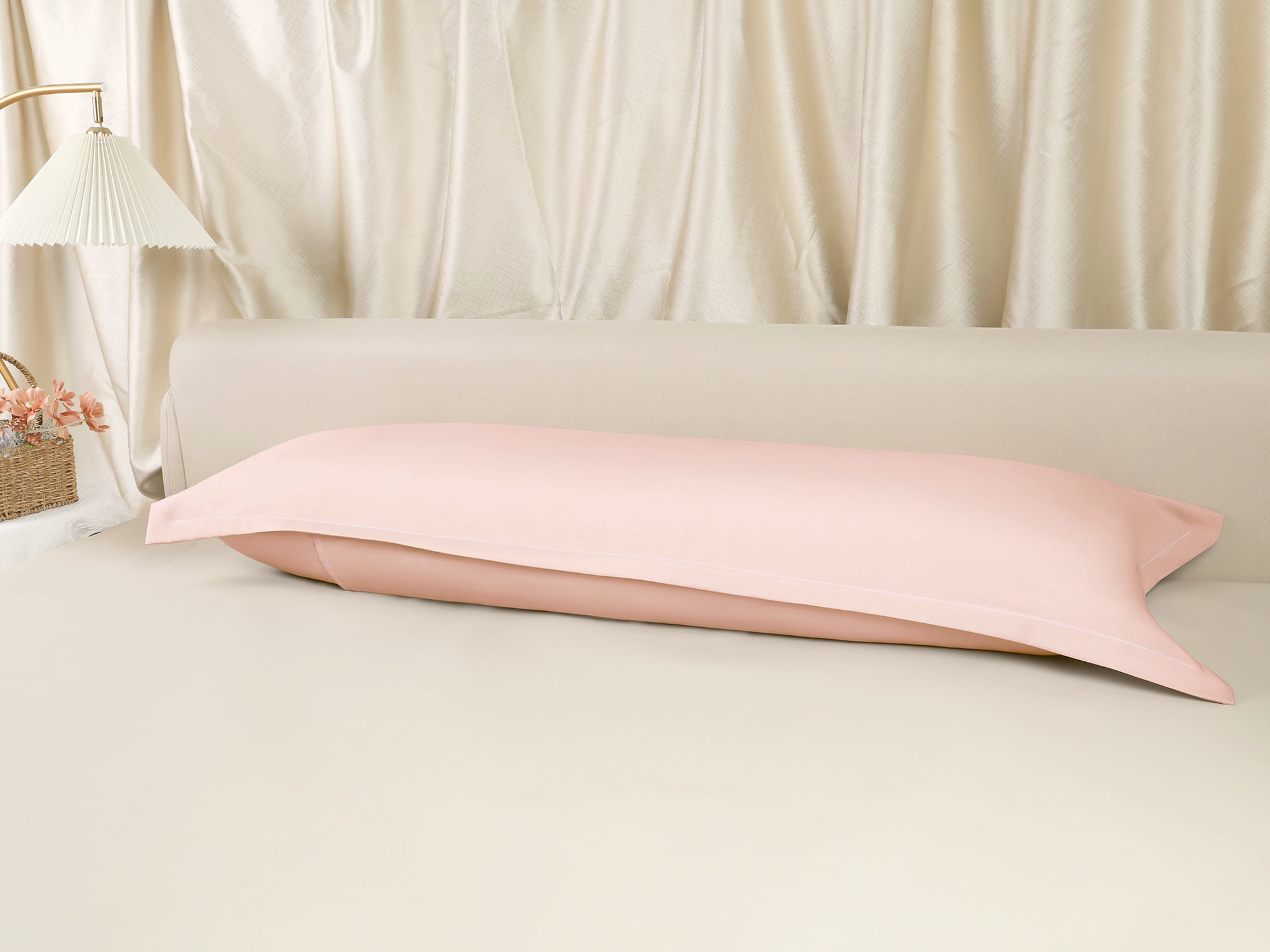 Unique Bargains 1 Pcs Pillow Cases Breathable Cooling Pillow Covers Camel 20"x48"