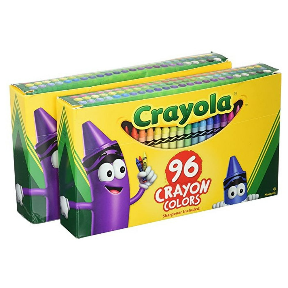 Crayola Crayons 96 Count With Built In Sharpener (Pack Of 2) Walmart