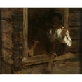 thumbnail image 3 of Eastman Johnson 18x15 Black Modern Framed Museum Art Print Titled - Black Boy (circa 1860-1861), 3 of 5
