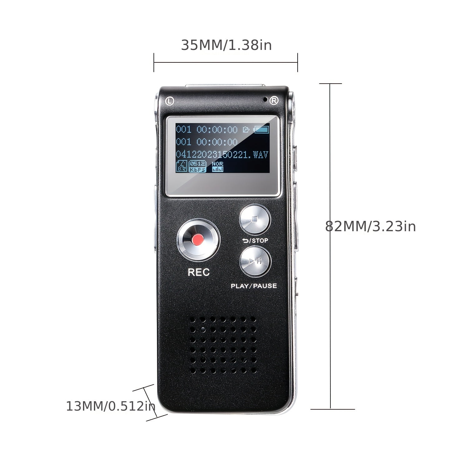 Digital Voice Recorder • Voice Activated Recorder • Upgraded Audio Recorder with MP3&USB • for Lectures, Meetings, Interviews