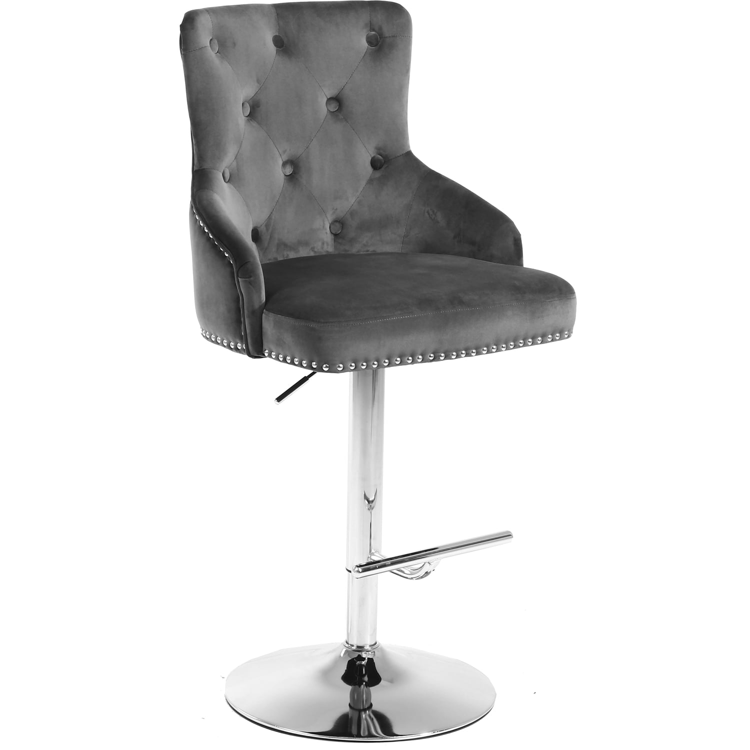 Claude velvet adjustable stool hotsell