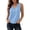 Light Blue, variant on LEAVINGSUO Tank Tops for Women Summer Sleeveless V-neck Imitation Linen With Blouse Shirt Black S