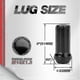 thumbnail image 4 of M14x1.5 Lug Nuts 24 Pieces 14mmx1.5 7 Spline Drive Awl Acorn Cone Lug Nuts 2inch Long Black With 2, 4 of 5