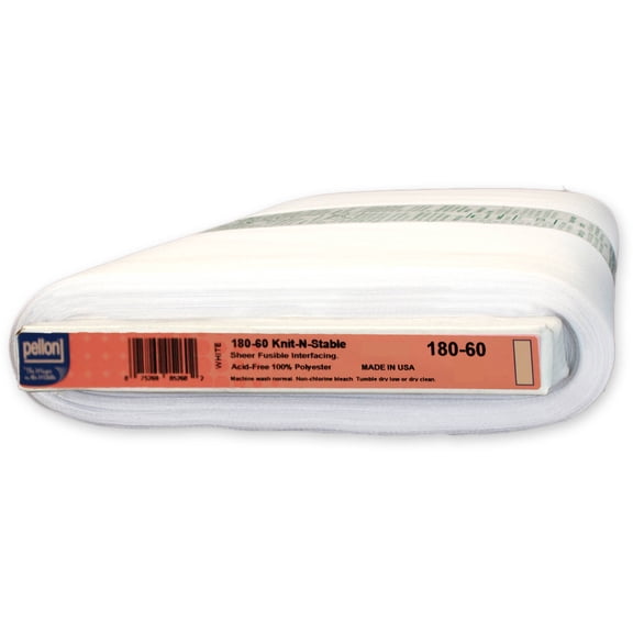 Pellon 180 Knit Fabric Interfacing, White 60" x 10 Yards by the Bolt
