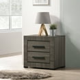 thumbnail image 2 of Furniture of America Liam 2-Drawer Wood Adult Nightstand, Gray, 2 of 10