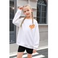 thumbnail image 3 of Aideaone Girls Sweatshirt Crewneck Long Sleeve Casual Graphic Pullover Tops for Kids 7-14 Years, 3 of 6