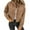Khaki, variant on Women's Corduroy Button Down Shacket, Casual Hooded Jacket with Front Pockets, Soft Ribbed Fabric Button Front Coat, Relaxed Fit Corduroy Outerwear for Women, Trendy 2025 Fall and Winter Jacket Blue