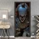 thumbnail image 3 of Halloween 3D Scary Evil Clown Door Stickers, 30 x 79 inch Evil Clown Realistic Door Wallpaper Sticker for Halloween Decoration, Home Party Removable S, 3 of 5