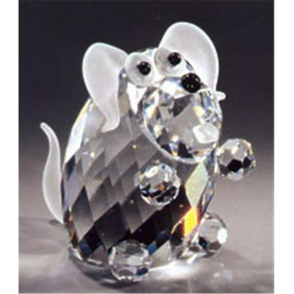 Asfour Crystal 693-50 1.65 L x 1.57 H in. Crystal Dog Animals Figurines
