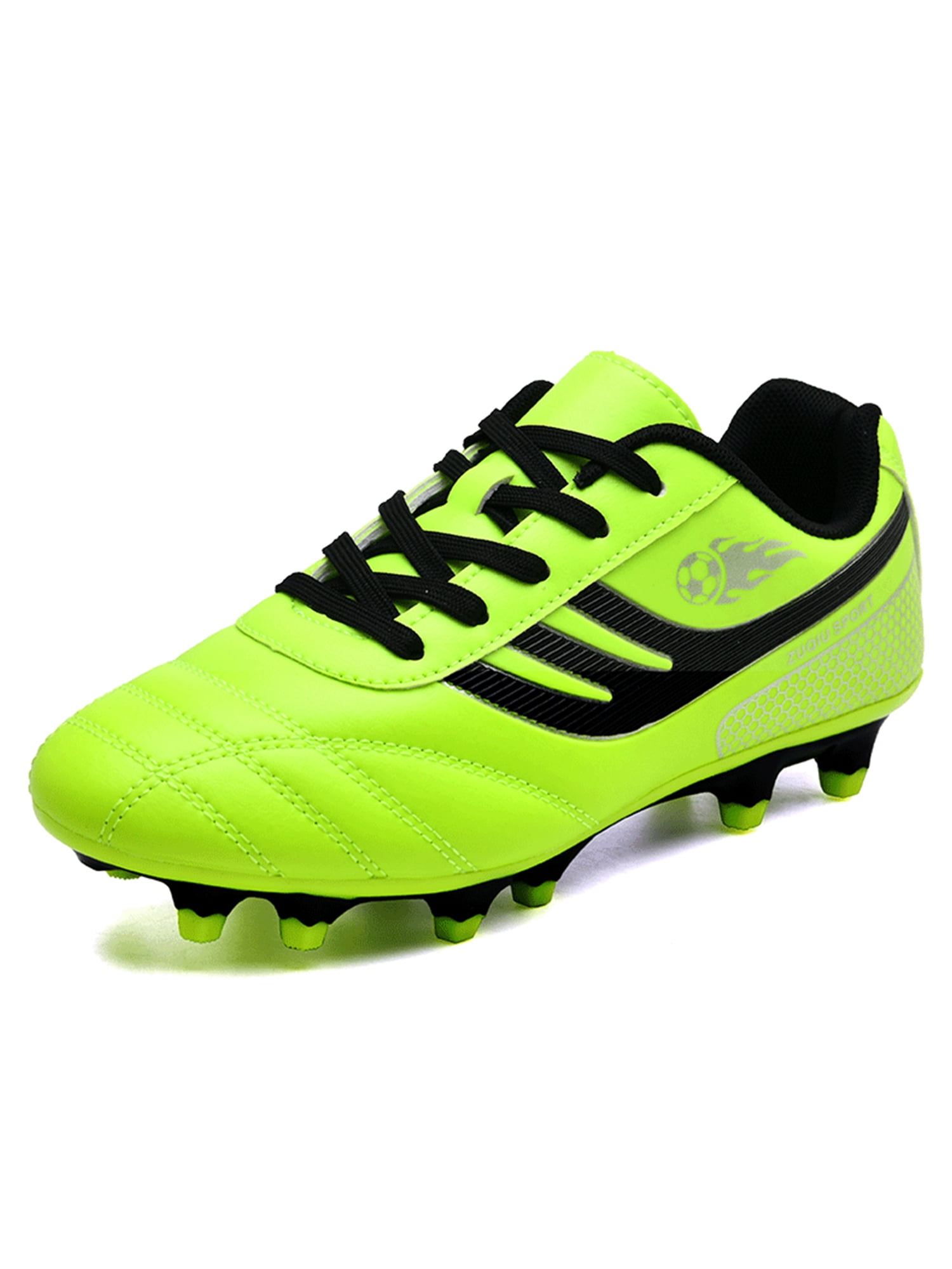 Football Shoes Boys Girls Football Boots Teenager Soccer Athletics Training Lace Up Shoes Indoor Outdoor Sports Touch Fastening Sneakers for Unisex Kids 