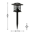 thumbnail image 4 of Merrick Lane Lantern Style All-Weather Outdoor LED Solar Lights, Brown Solar Powered Lights for Pathway, Garden, & Yard - Set of 8, 4 of 9