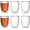 Set of 6, variant on 12oz Double Wall Insulated Tumbler, High-Heat Borosilicate Glass