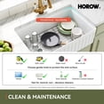 HOROW 33"x 20'' Fireclay Single Bowl Apron Farmhouse Sink with Cutting ...