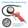 thumbnail image 3 of QUEST -Tire Inflator Gun Pressure Gauge 220 Psi / 16 Bar Measurement 1/4'' Npt Air Hose, 3 of 6