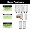 thumbnail image 5 of Homacer 5-in-1 Design 30'' W x 84'' H x 1-3/8'' D Solid Wood Barn Door, Finished and Unassembled, with Pre-drilled Holes for Easy Assemble and Pre-routed Groove, Interior Only (White), 5 of 7