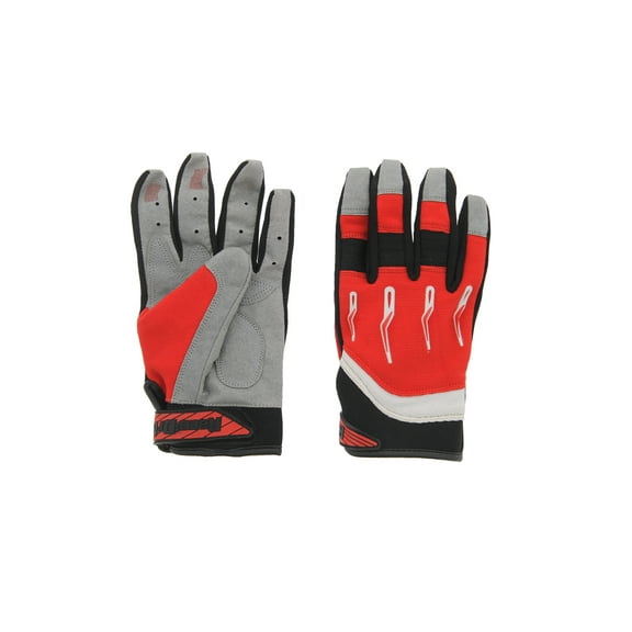 Race-Driven ATV MX Off Road Silicone Fingertip Riding Gloves Red 2XL
