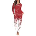 thumbnail image 1 of Conjuntos de Pijamas de manga larga para Mujer, ropa de dormir informal, jersey de casa, regalos de Navidad, primavera y otoño, envío directo, 1 of 4