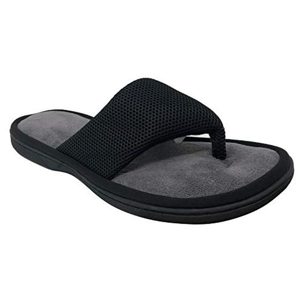 Dearfoams Dearfoams Women's Memory Foam Mesh FlipFlop Terry Thong