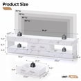 thumbnail image 4 of Bestier White Marble TV Stand for TVs up to 75", Modern Entertainment Center for TVs with LED Light, High Gloss TV Console Table with Storage Drawers, 4 of 9