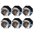 thumbnail image 2 of Balery 6 Pcs Cat Astronautleather Coasters Set, Drink Table Cup Coasters For Living Room Kitchen Coffee Decor, 2 of 9