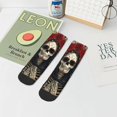 thumbnail image 5 of Salouo Gothic Skull With Roses Pattern Unisex Middle Tube Socks,Middle-Finger Knee High Socks Over The Calf Tube Stocking Crew Stockings for Women and Men Tube Socks, 5 of 8
