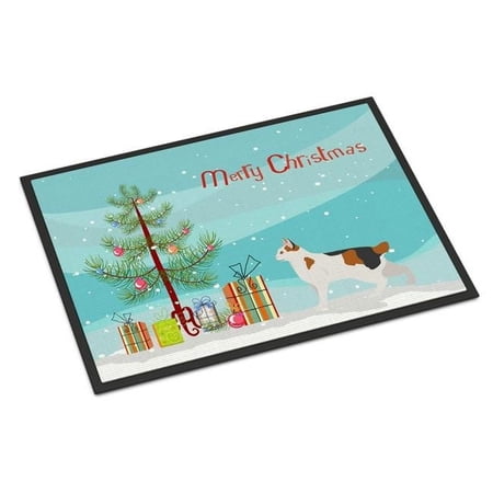 Korean Bobtail Cat Merry Christmas Door Mat