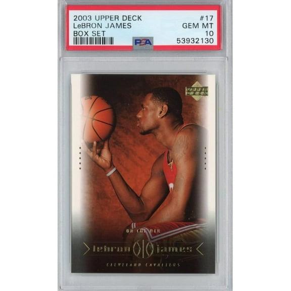 Graded 2003-04 Upper Deck LeBron James #17 Box Set Rookie RC Basketball Card PSA 10 Gem Mint