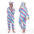 thumbnail image 1 of Jumping Tiger Long Sleeve Onesie Men Women Flannel Warm Panda Pajama Onepiece Adult Animal Pajamas Onesies, 1 of 3