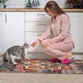 thumbnail image 4 of Kitchen Rugs and Mats Non Skid Washable Boho Brown Carpet Kitchen Mat and Rug Set,Floor Cushion Waterproof Rug,Rubber Backed Area Rugs for Kitchen Laundry, 4 of 7