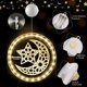 thumbnail image 4 of Yuarrent Decoración de luz de estrella de estilo islámico con pilas, decoración del hogar de Ramadán Iluminación navideña A 16cm, 4 of 5