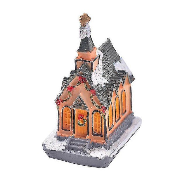 Christmas Luminous House - Resin Christmas Snow Village Scene Led Decorations